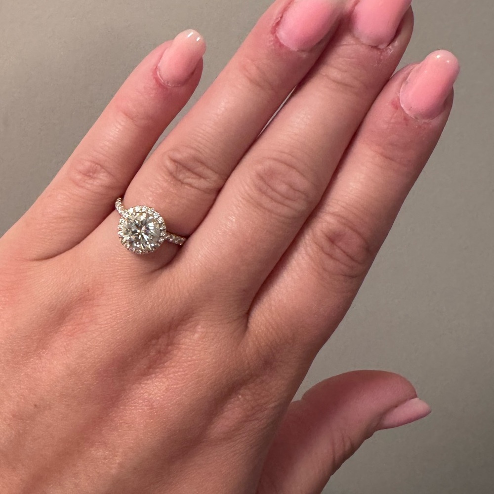 The Tender Riddle Moissanite Engagement Ring Yellow Gold size 8.5